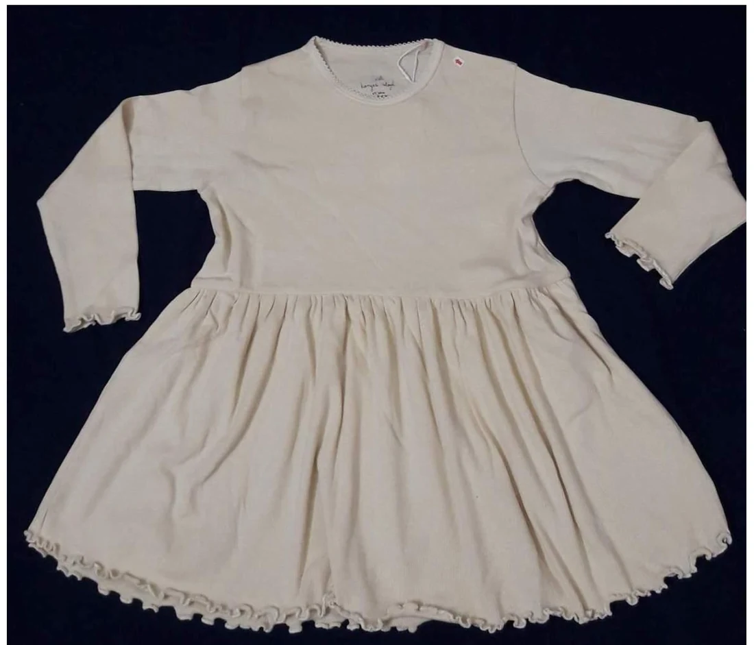 Kidswear dress sample showing cotton knit dress