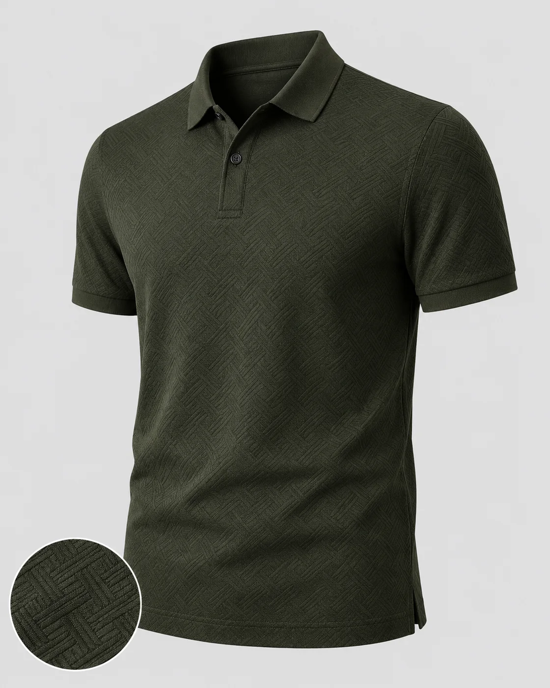 Jacquard texture polo shirt sample