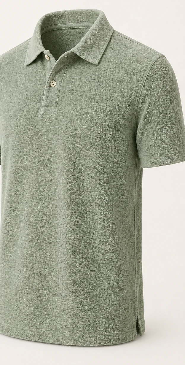 Terry towel polo shirt sample