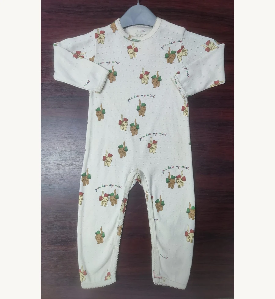 Pointelle baby romper sample