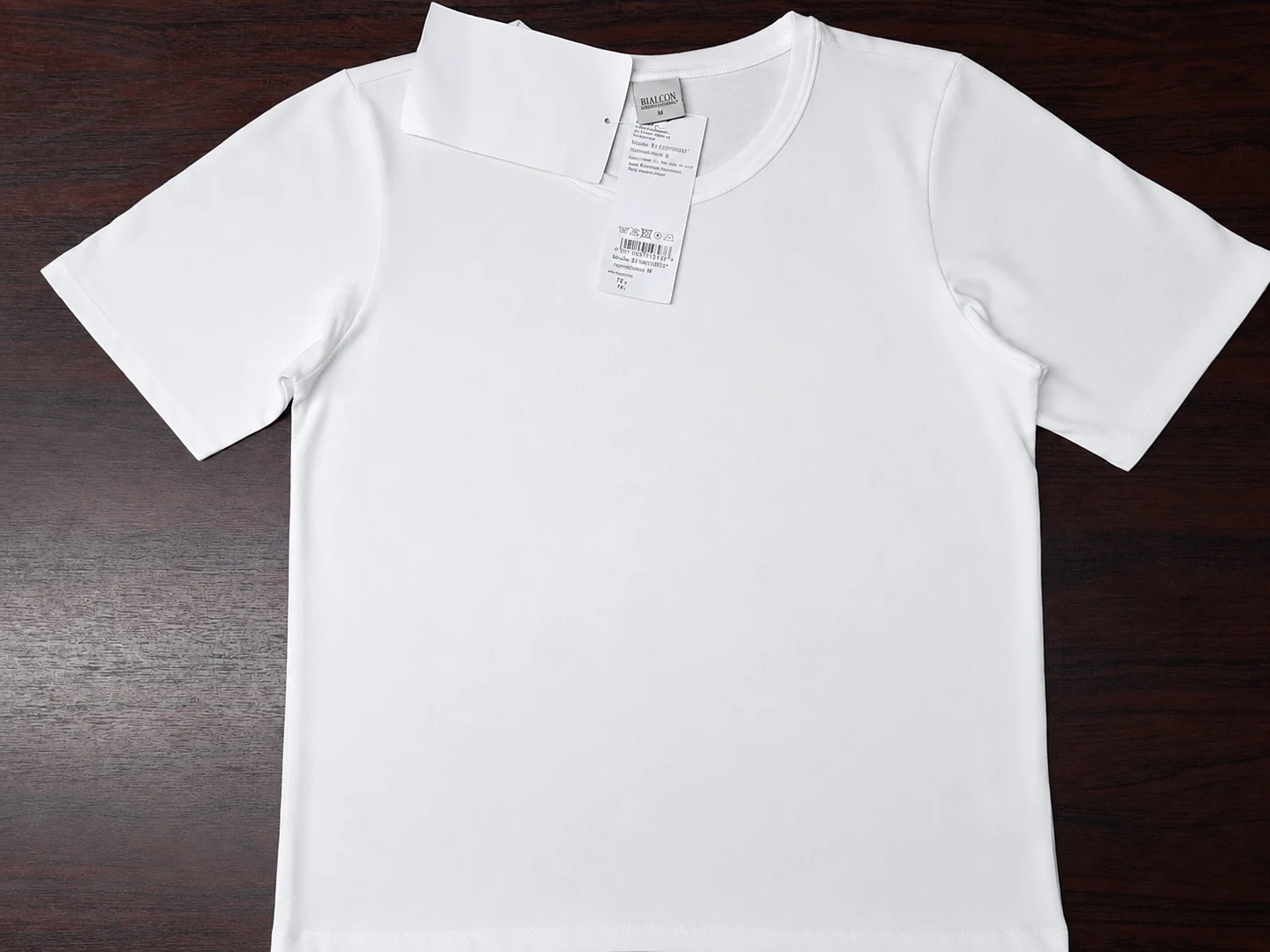 White premium cotton crew-neck T-shirt currently in development