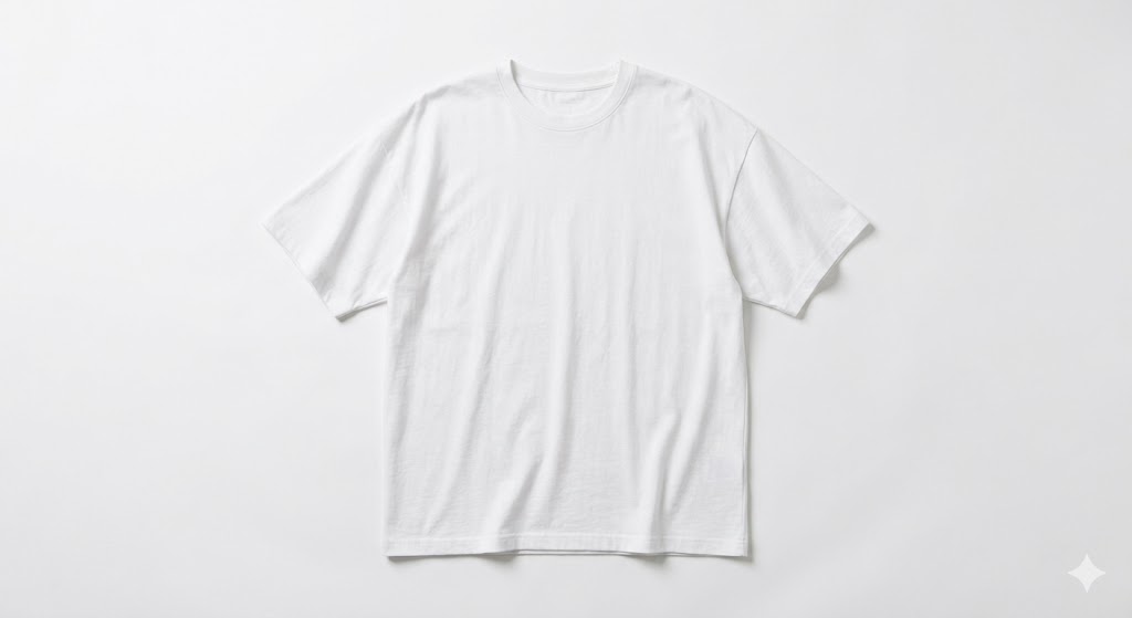 Drop shoulder custom t-shirt